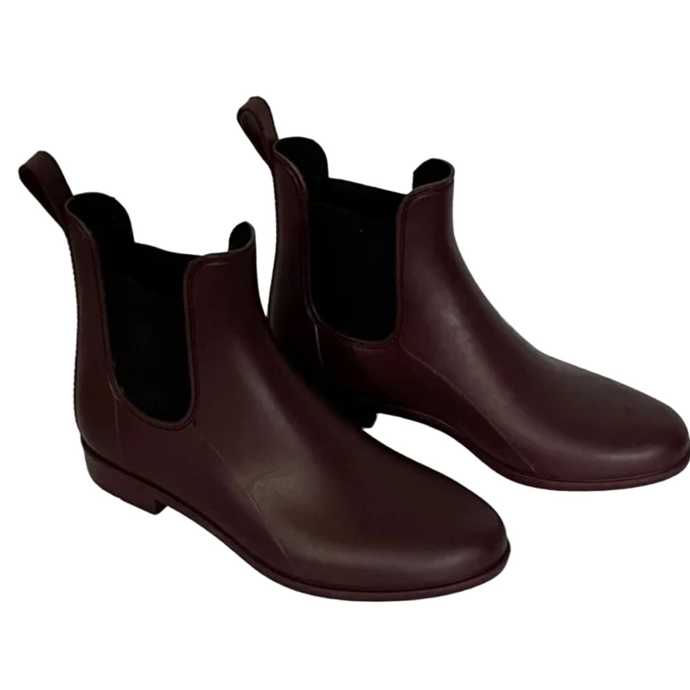 Sam Edelman matte burgundy Chelsea rain Women's Ankle Boots size 10 GUC